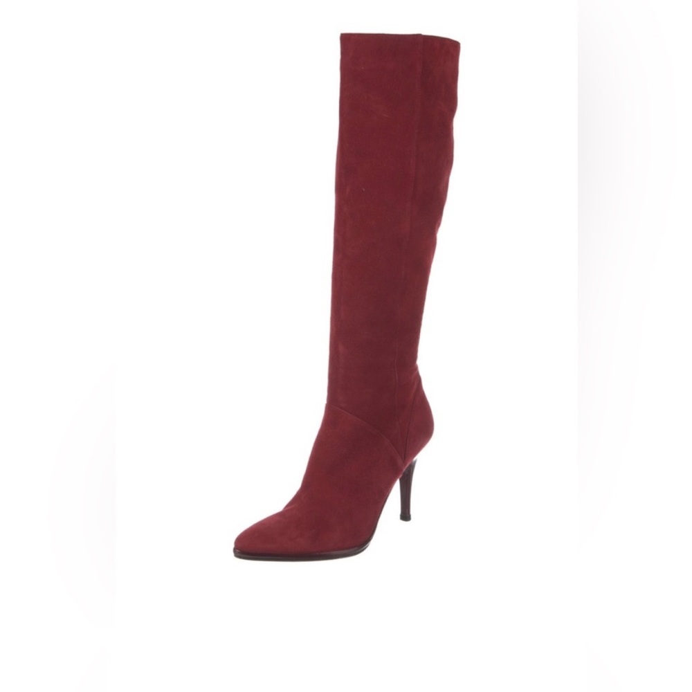 Stuart Weitzman Red Heeled Boots with Stiletto Heel. Fits like a size 8